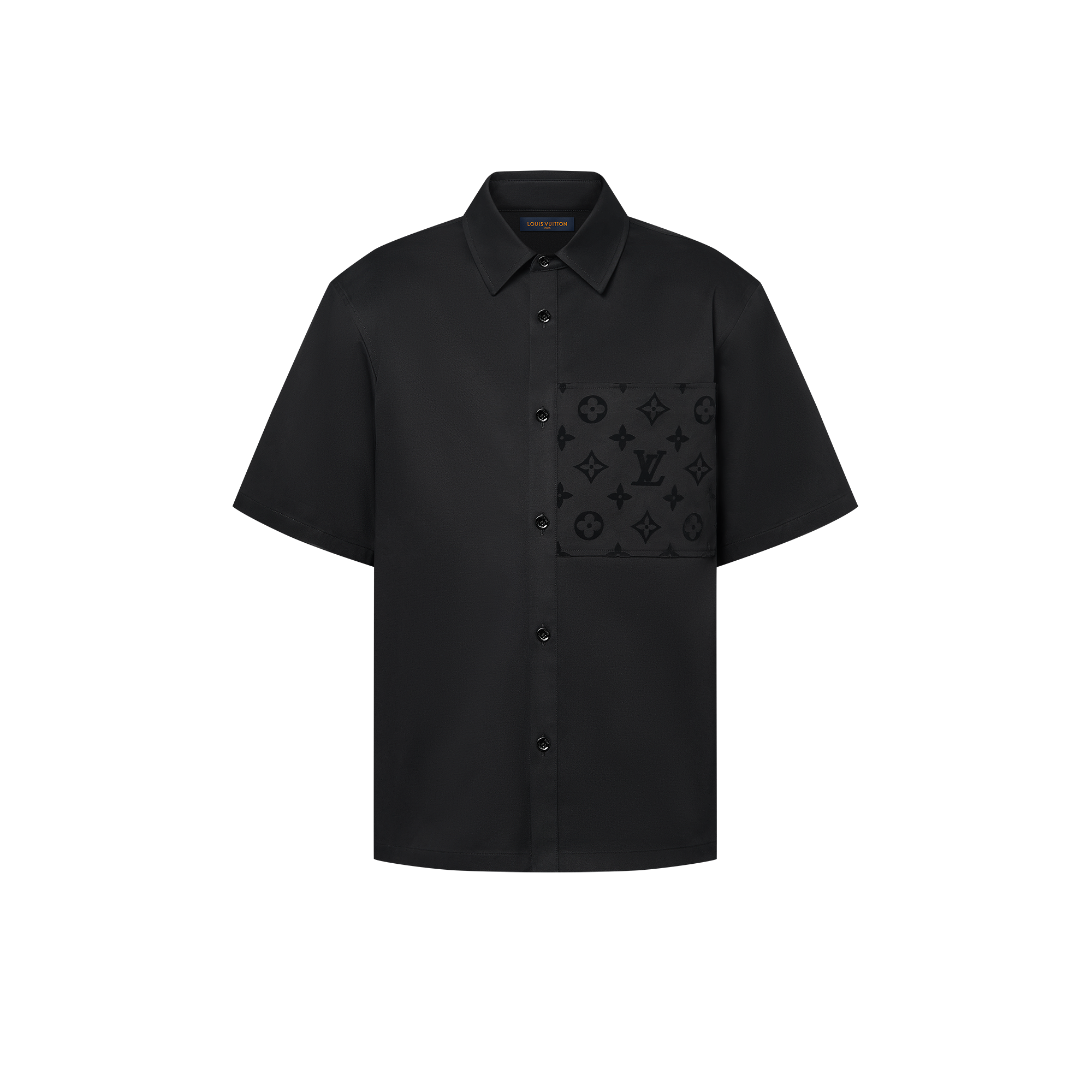 Flocked Short-Sleeved Cotton Shirt - Obs 15 - 1AFR08 | LOUIS VUITTON
